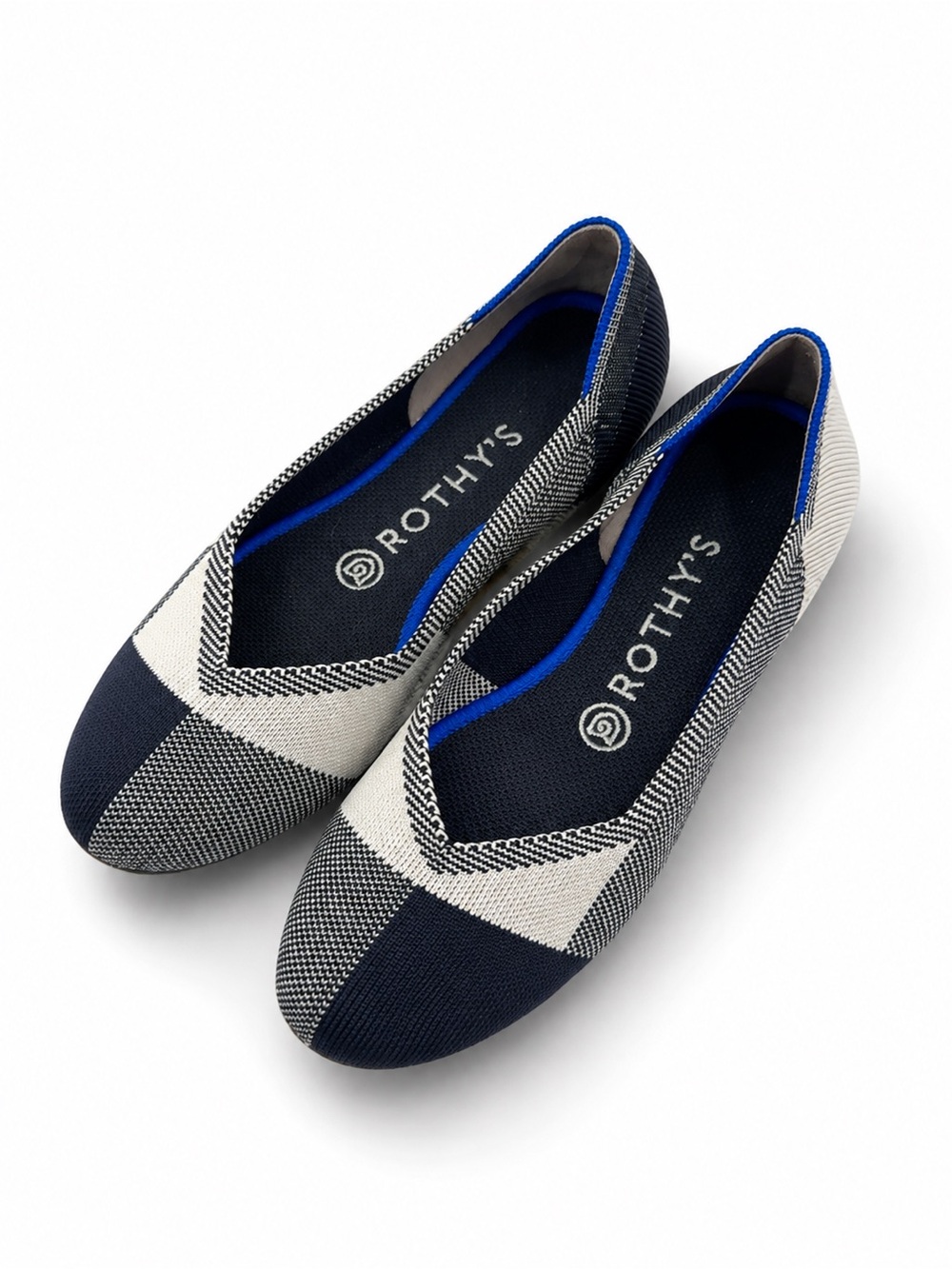 Rothy’s • The Flat in Black & White Buffalo Plaid